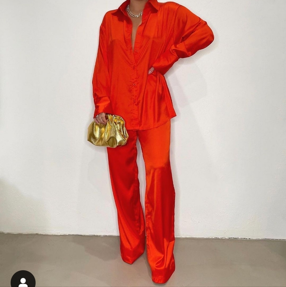 Silky Satin pants set